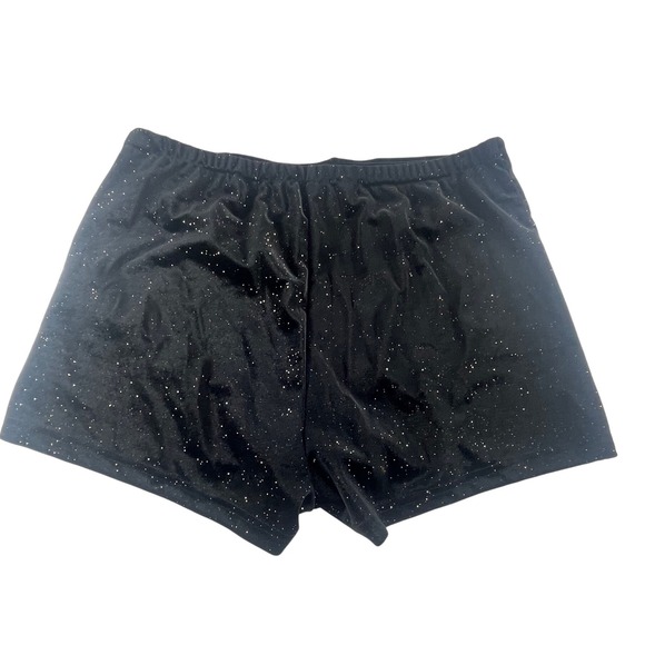 Shein Women's XL Shorts Black Sparkle Velvet Skort Party Casual - Picture 1 of 6